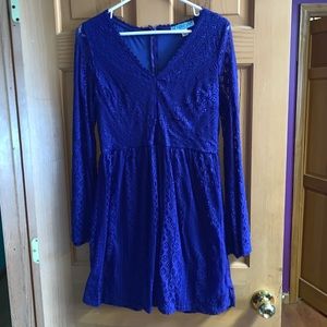 Blue lace dress